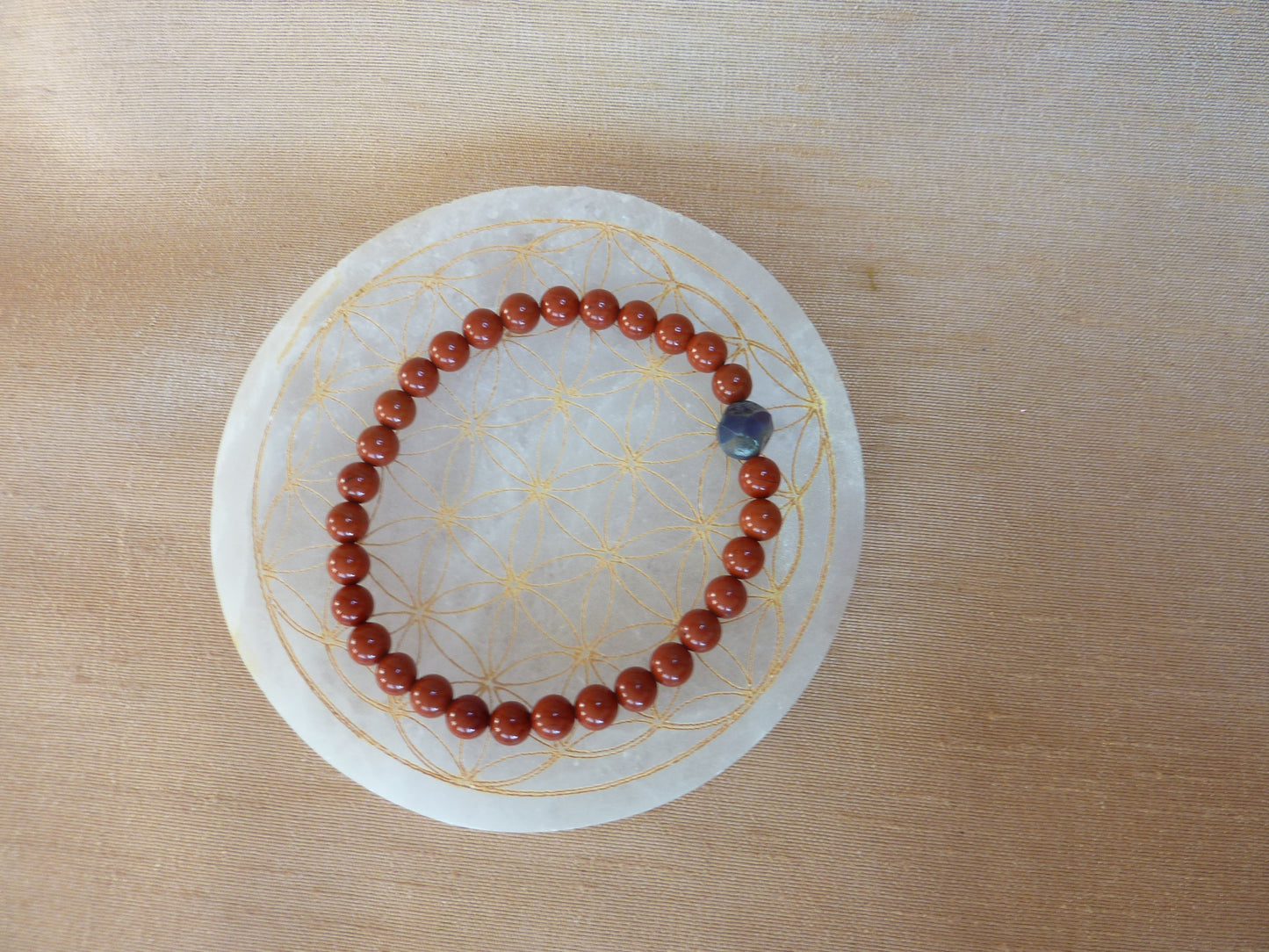 Bracelet de jaspe rouge - 1er chakra racine - ancrage simplicité solidité réalisme